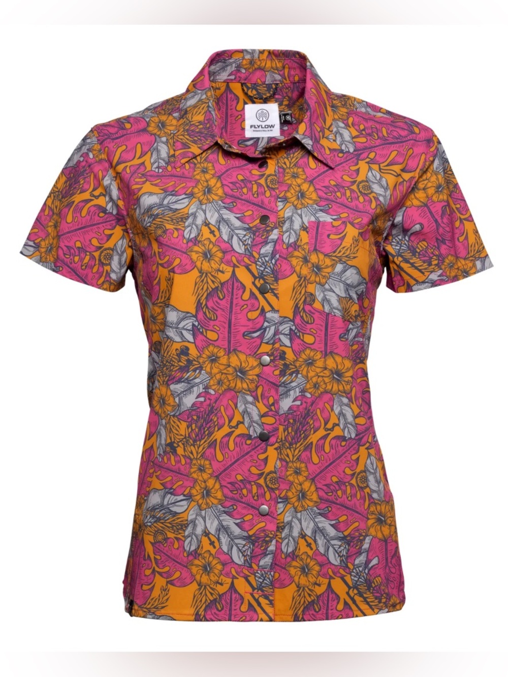 Flylow Phoenix Mountain Bike Short Sleeve Floral Shirt Women’s Size Small